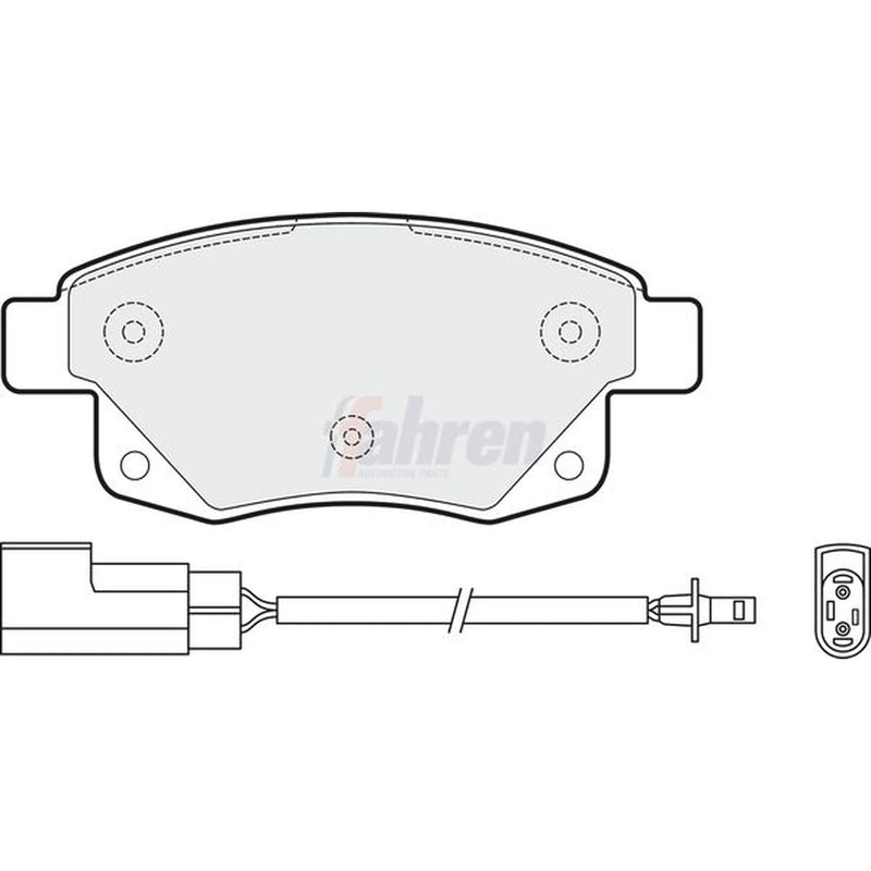 Fahren Rear Brake Pad Set fits Ford Transit 2006-2014 2.2 2.4 3.2
