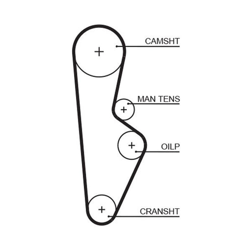 Gates Timing Belt Cambelt 108 Teeth 5082XS