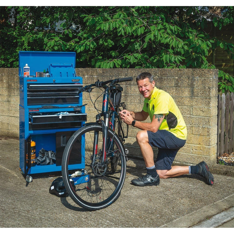 Draper Combined Roller Cabinet and Tool Chest, 6 Drawer, 24", Blue 19563 Draper  - Town Parts