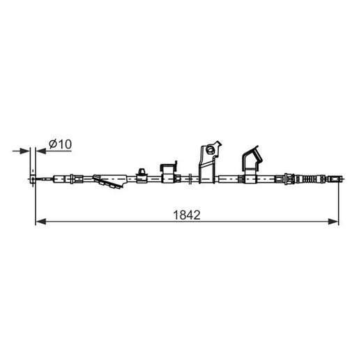 Bosch Handbrake Cable Left Rear 1 987 482 911