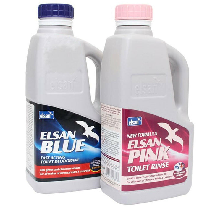 Elsan Blue 1L & Pink 1L Chemical Toilet Cleaner - Elsan - Van Life Living