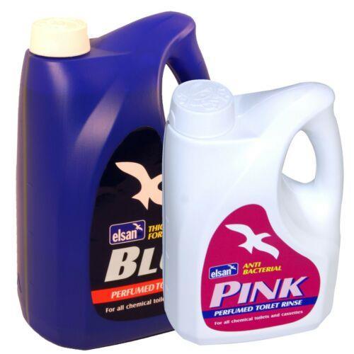 Elsan Blue 4L & Pink 2L Toilet Fluid Chemical - Elsan - Van Life Living