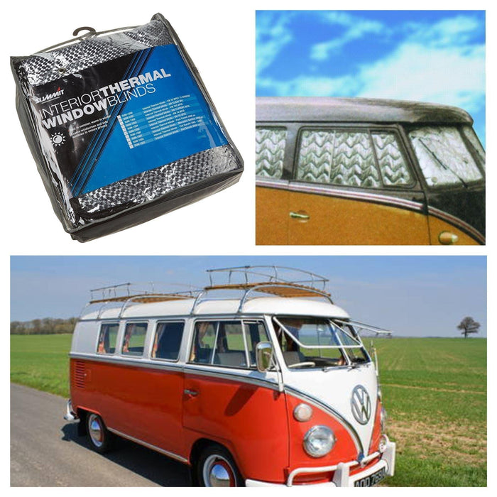 External Thermal Window Cover Blind Kit fits Volkswagen VW T2 Split 11 Window - Summit - Van Life Living