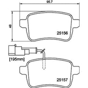 Mintex Rear Brake Pad Set MDB3123