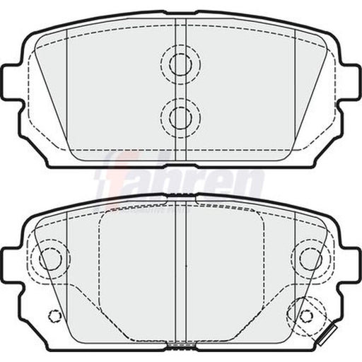 Fahren Rear Brake Pad Set fits Kia Carens III 2006-2013 1.6 2.0