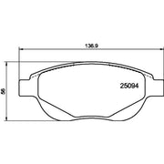 Mintex Front Brake Pad Set MDB3105