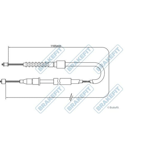 Apec Handbrake Cable Left Rear BBC3466