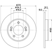 DON 2 x Solid Rear Brake Discs PCD23062-x2