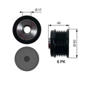 Gates Alternator Overrunning Freewheel Clutch OAP7153