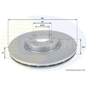 Comline 2 x Vented Front Brake Discs ADC1810V-x2