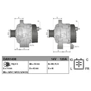 Denso Car Alternator 12V fits Jaguar S-Type II 1999-2007 2.5 3.0