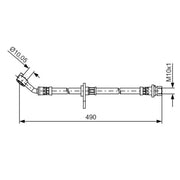 Bosch Brake Hydraulic Hose Line Rear Right 1 987 481 521