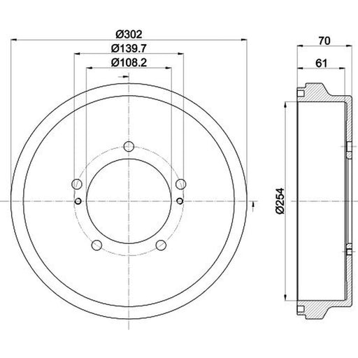 Mintex Brake Drum Assembly Rear MBD381