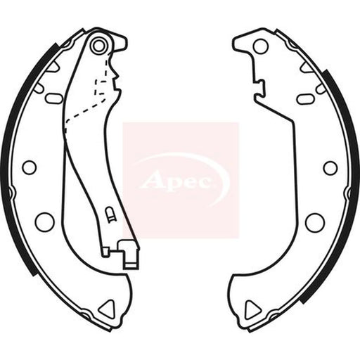 Apec Brake Shoe Set Axle Kit SHU642