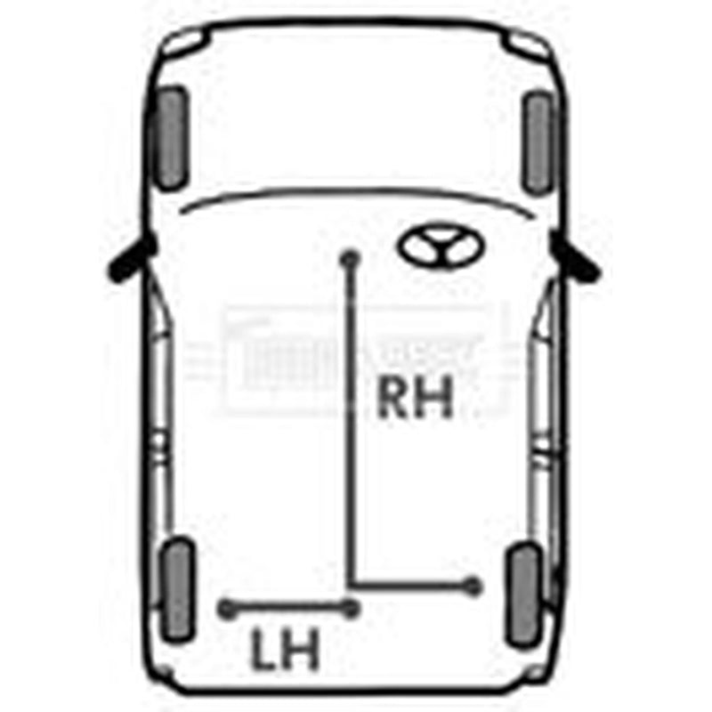 Borg & Beck Handbrake Cable Right Rear BKB1039