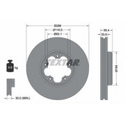 Textar 2 x Vented Front Brake Discs 92320303-x2