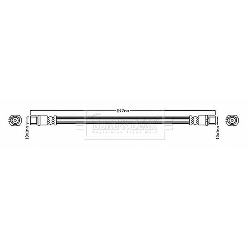 Borg & Beck Brake Hydraulic Hose Line inner BBH6827