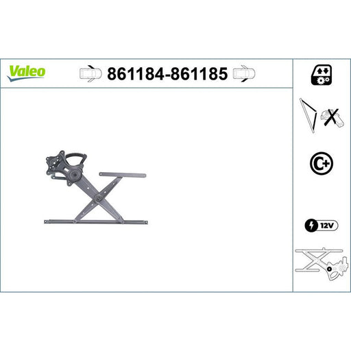 Valeo Electric Window Regulator Lifter Right Front 861185