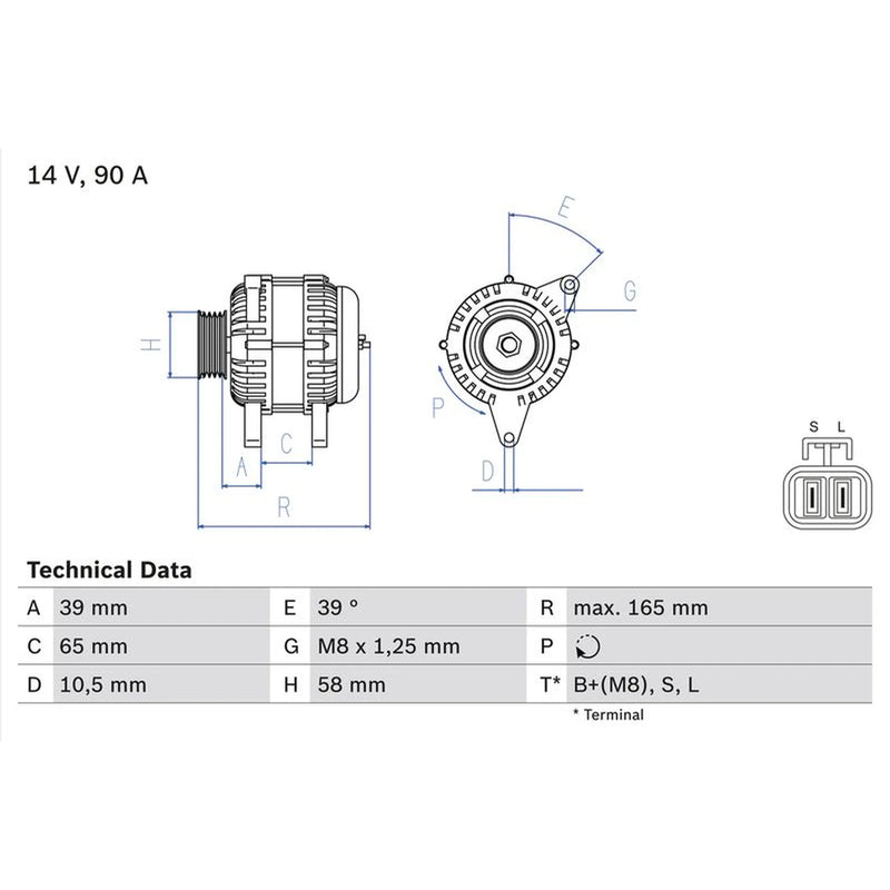 Bosch Car Alternator 12V 0 986 042 680