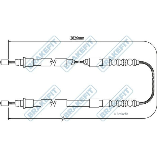 Apec Handbrake Cable Right Rear BBC3070