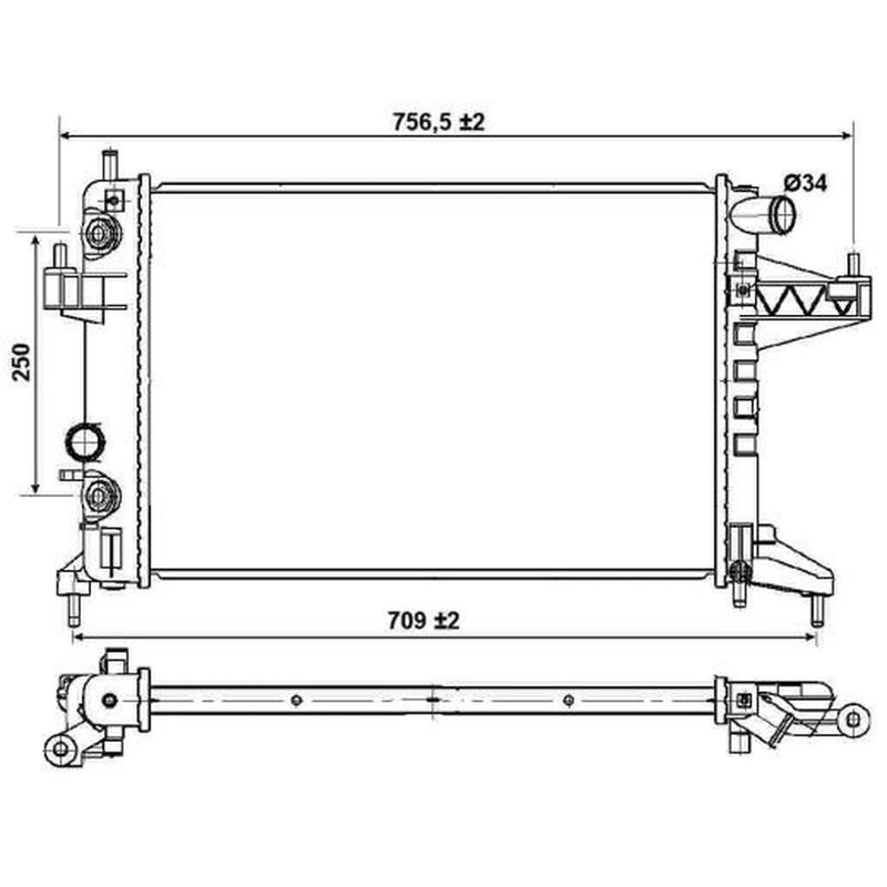 NRF Engine Radiator 53035