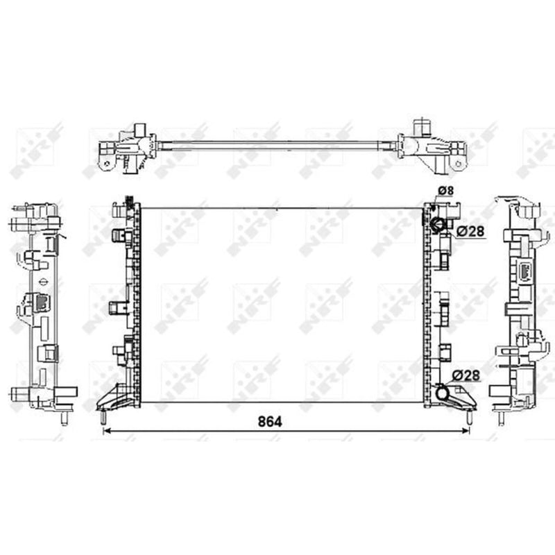 NRF Engine Radiator 53066