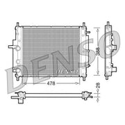 Denso Engine Radiator fits Fiat Brava 1995-2001 1.6