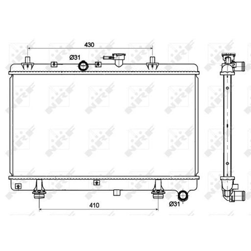 NRF Engine Radiator 53121