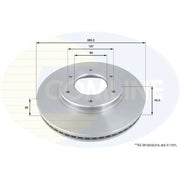 Comline 2 x Vented Front Brake Discs ADC0176V-x2