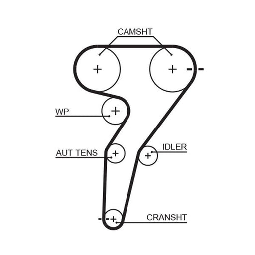 Gates Timing Belt Cambelt 168 Teeth 5429XS