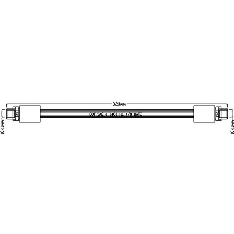 Abtex Brake Hydraulic Hose Line Right ABH1025