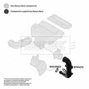 Borg & Beck Air Filter Intake Hose Plastic BTH1472