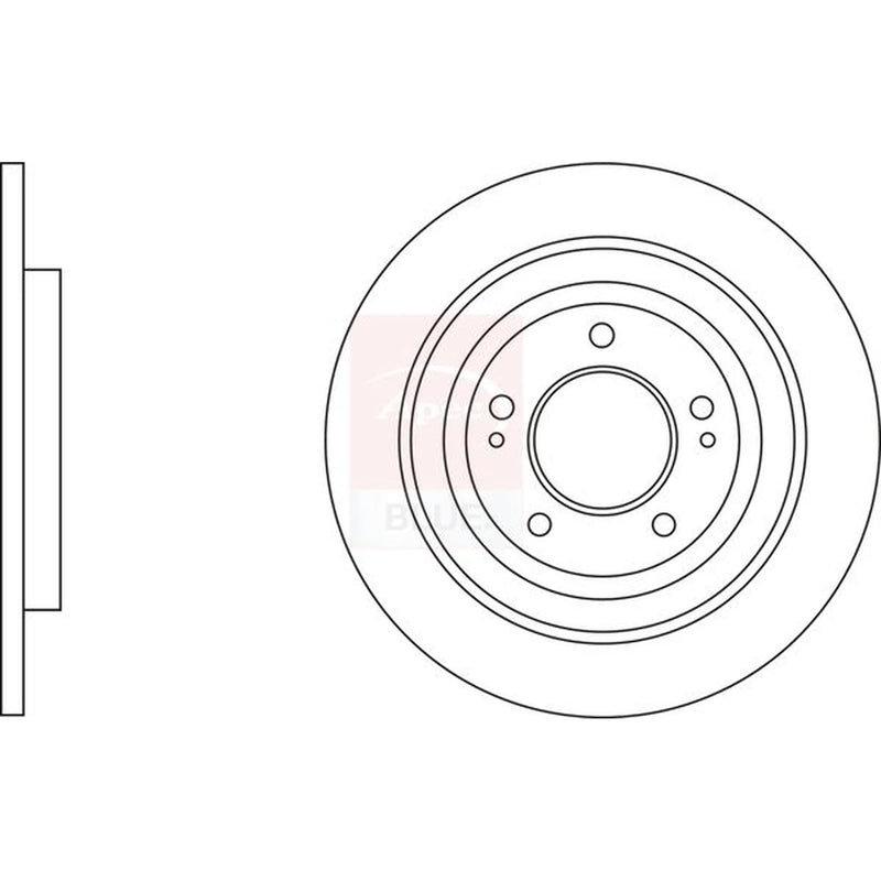 Apec 2 x Solid Rear Brake Discs SDK7010-x2