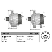 Denso Car Alternator 12V fits Toyota Auris 2012-2018 1.3