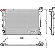 Denso Engine Radiator fits Hyundai IX35 2010-2015 2.0