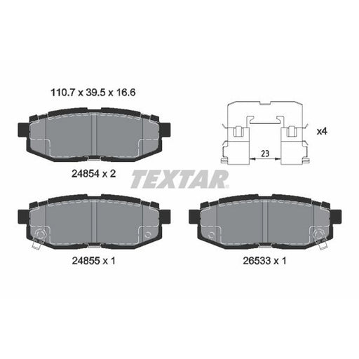 Textar Rear Brake Pad Set 2485401