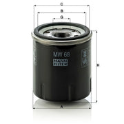 MANN-FILTER Engine Oil Filter MW 68