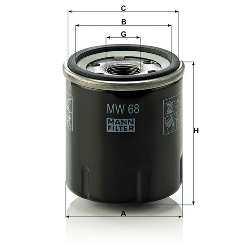 MANN-FILTER Engine Oil Filter MW 68