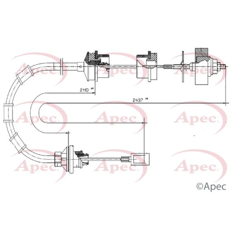 Apec Clutch Control Cable Pull CAB5032