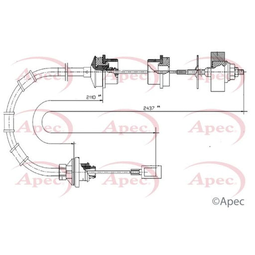 Apec Clutch Control Cable Pull CAB5032