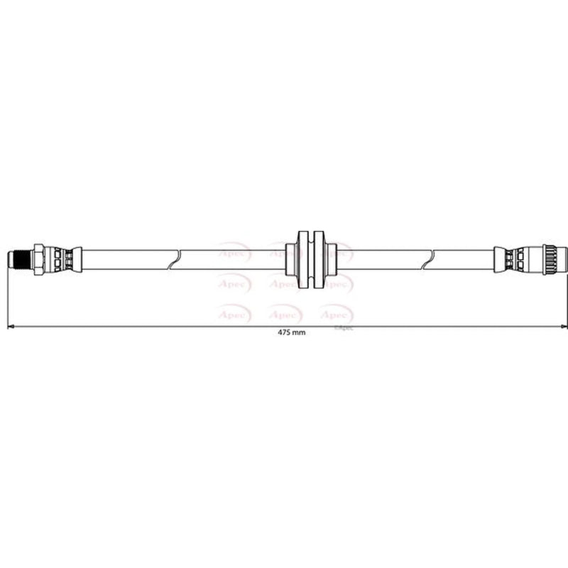 Apec Brake Hydraulic Hose Line Front HOS4158