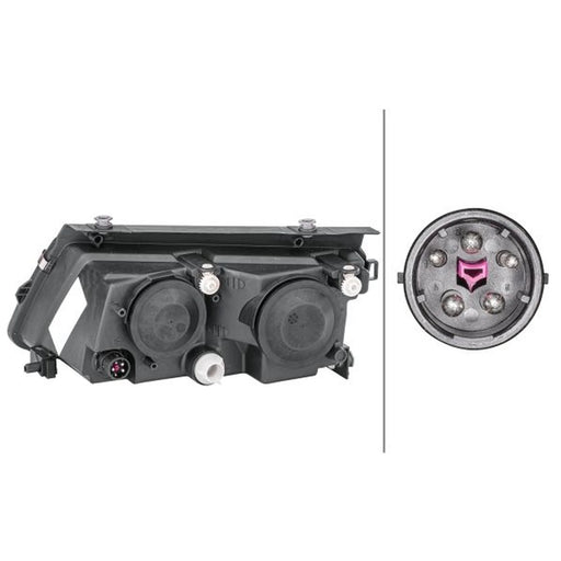 Hella Headlight Headlamp H7/H4 Right 1EF 007 520-061