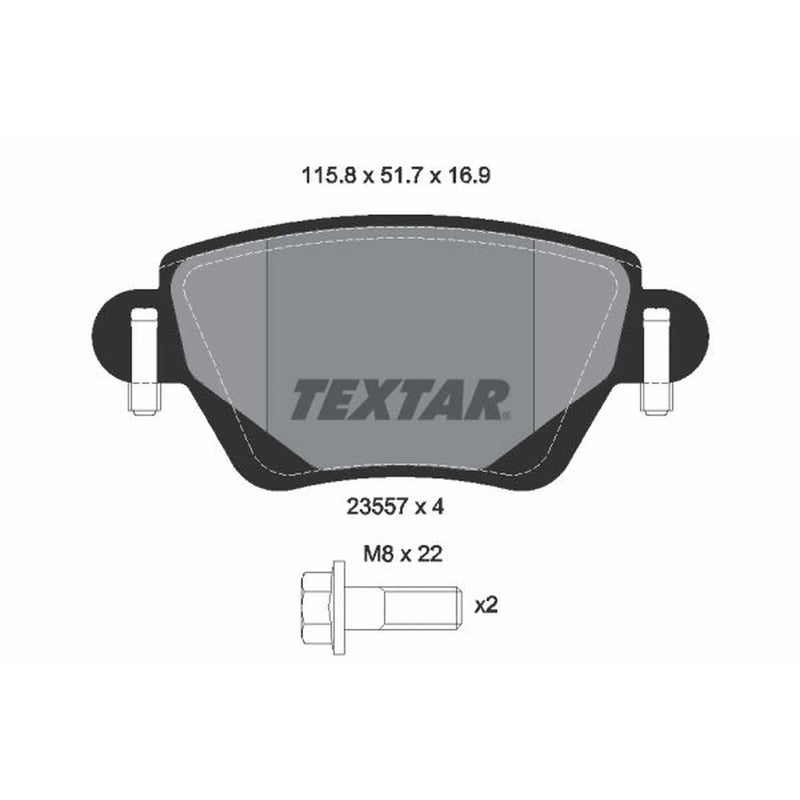 Textar Rear Brake Pad Set 2355702