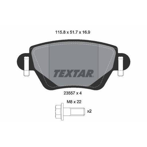 Textar Rear Brake Pad Set 2355702