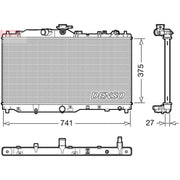 Denso Engine Radiator fits Mazda 2 2014 on 1.5