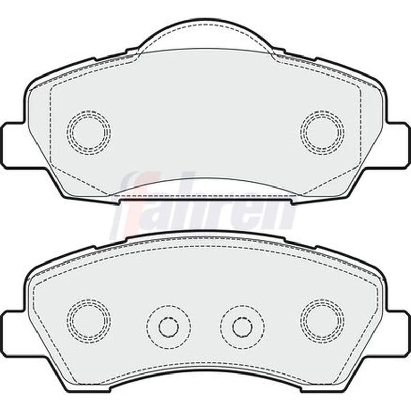 Fahren Front Brake Pad Set fits Citroën C-Elysee 2012-2018 1.2 1.5 1.6