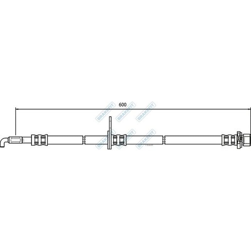 Apec Brake Hydraulic Hose Line Front Left BHO4190