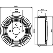 Mintex Brake Drum Assembly Rear MBD029
