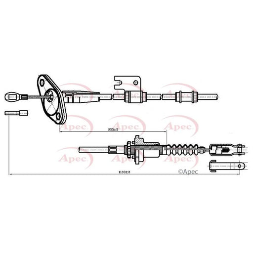 Apec Clutch Control Cable Pull CAB5011