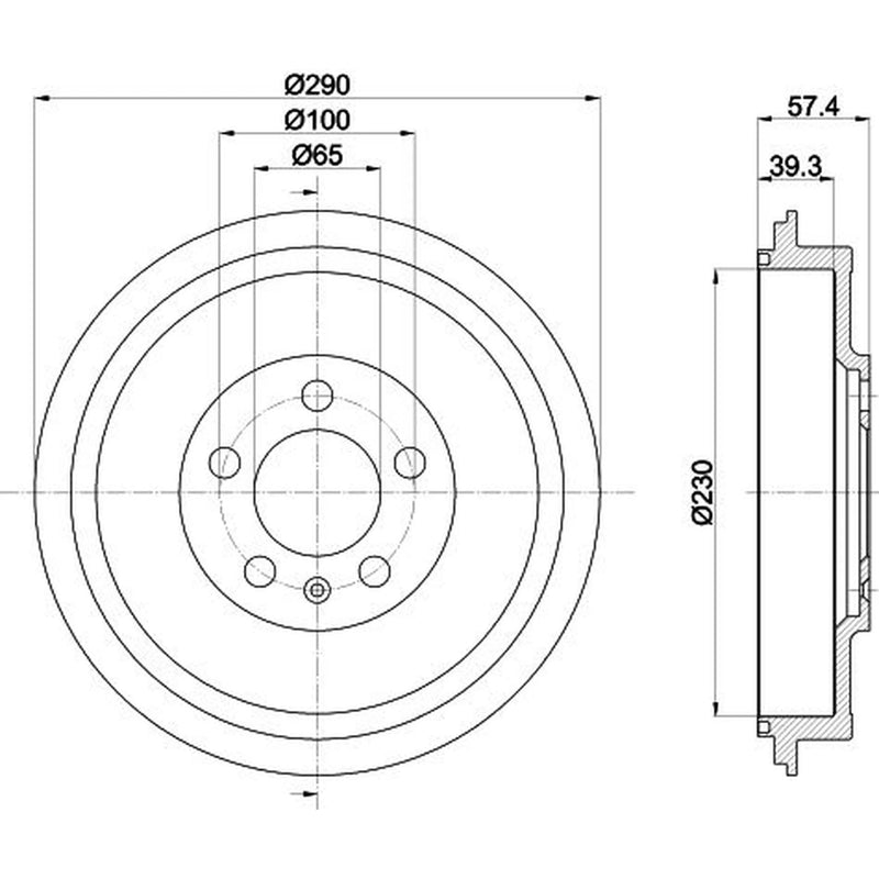 Mintex Brake Drum Assembly Rear MBD193